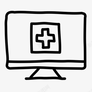 医疗桌面电脑健康图标图标