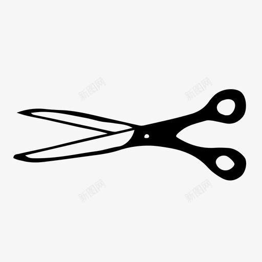 剪刀手绘素描图标svg_新图网 https://ixintu.com 剪刀 工具 手绘 素描