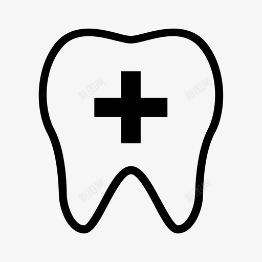 健康牙齿刷牙清洁图标svg_新图网 https://ixintu.com 健康牙齿 刷牙 加上 清洁 牙医 牙齿