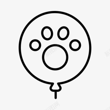 气球动物孩子图标图标