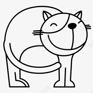 猫a字母表动物图标图标