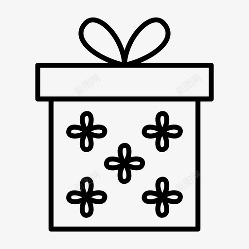 礼品盒生日礼物圣诞礼物图标svg_新图网 https://ixintu.com 包装礼物 圣诞礼物 生日礼物 礼品盒