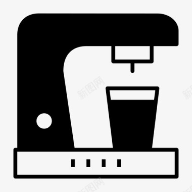 咖啡机咖啡豆饮料图标图标