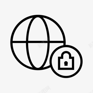 网络安全全局安全锁定网站图标图标
