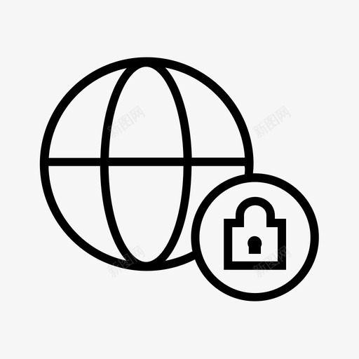 网络安全全局安全锁定网站图标svg_新图网 https://ixintu.com 全局安全 受保护的网站 网络保护 网络安全 锁定网站 需要密码