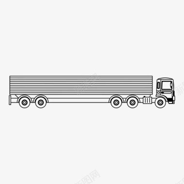 卡车集装箱自卸汽车图标图标