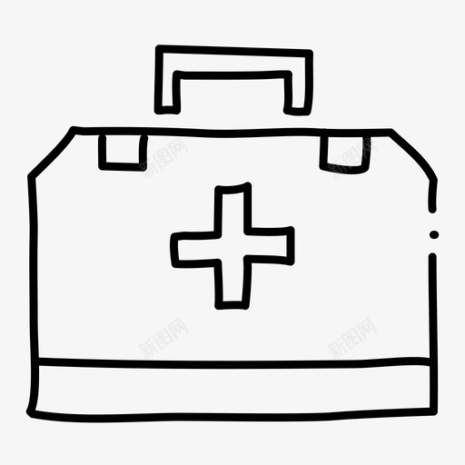 急救箱手绘卫生图标svg_新图网 https://ixintu.com 医疗 医院 卫生 急救箱 手绘