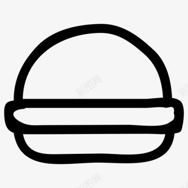 食品汉堡熟的图标图标
