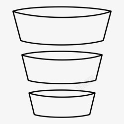 四种漏斗图形漏斗过滤器图形图标高清图片