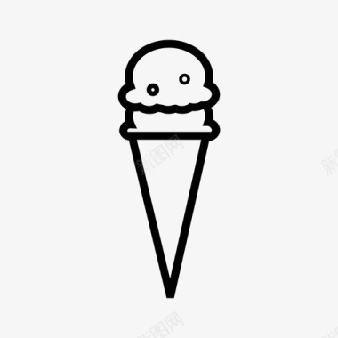 冰淇淋筒美味食品甜点图标图标