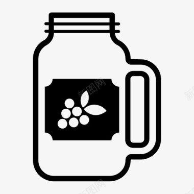 梅森罐葡萄饮料葡萄图标图标