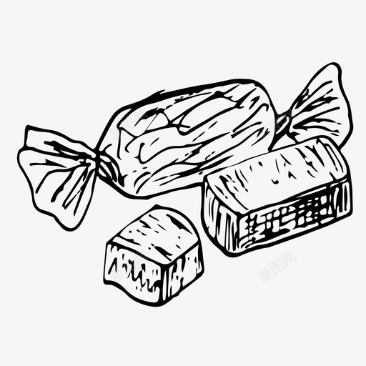 糖果巧克力糖果食品图标svg_新图网 https://ixintu.com 巧克力糖果 手绘 糖果 素描 食品