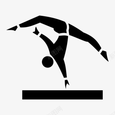 体操运动员翻身图标图标