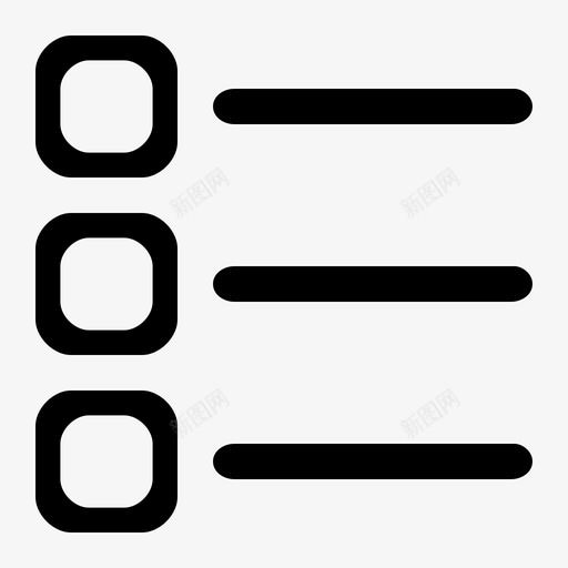 底部栏-列表svg_新图网 https://ixintu.com 底部栏-列表