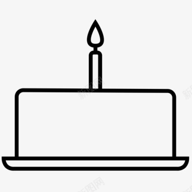 生日蛋糕蜡烛派对图标图标