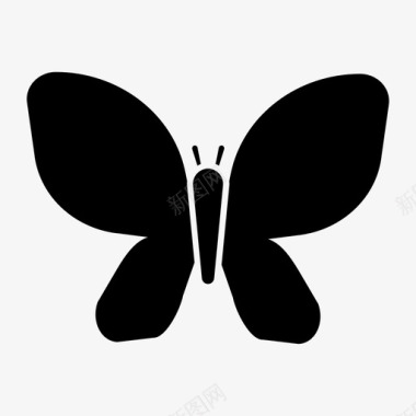 蝴蝶昆虫翅膀图标图标