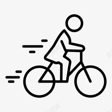 自行车骑自行车快图标图标