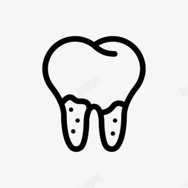 牙齿蛀牙龋齿图标图标