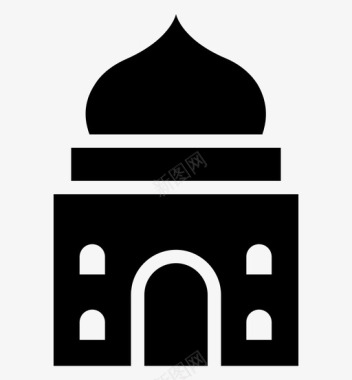 伊斯兰建筑上帝之家清真寺图标图标