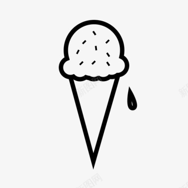 冰淇淋甜筒冰淇淋美味食品图标图标