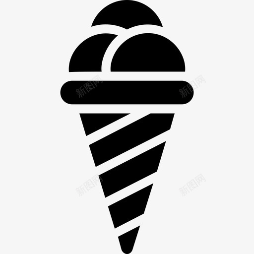 冰淇淋冷冻食品凝胶图标svg_新图网 https://ixintu.com 冰淇淋 冰锥 冷冻食品 凝胶 圣代 蛋糕锥雕纹图标