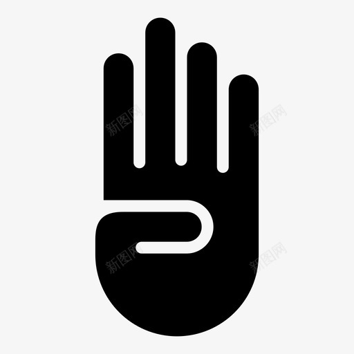 四个数手指手数图标svg_新图网 https://ixintu.com 四个数手指 手 数