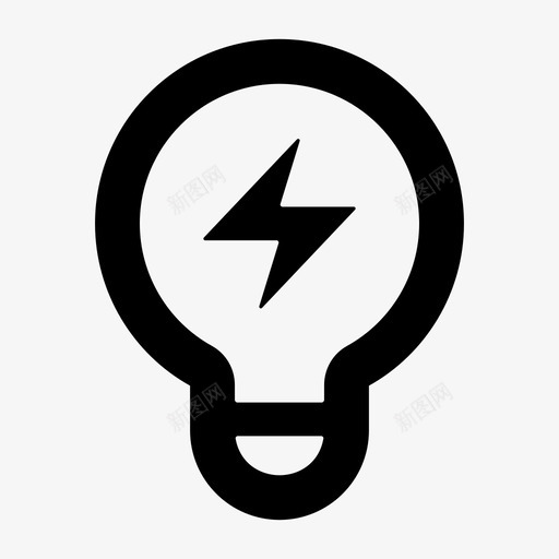 灯泡概念创意图标svg_新图网 https://ixintu.com 创意 学校和教育字形v1 想法 概念 灯 灯泡 电