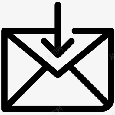 电子邮件接收传入信件图标图标