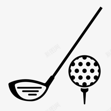 高尔夫球高尔夫球杆图标图标