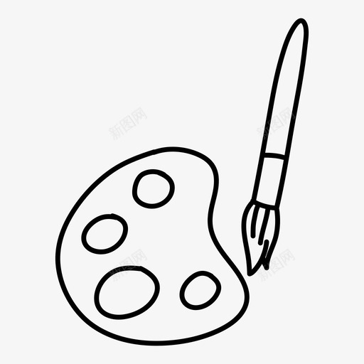 画板画笔图标svg_新图网 https://ixintu.com 画板 画笔