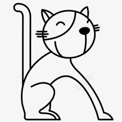 可爱字母表猫k字母表动物图标高清图片