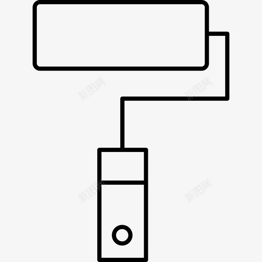 滚涂颜色工具图标svg_新图网 https://ixintu.com 工具 滚涂 细线 颜色