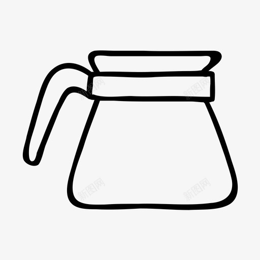 咖啡壶烹饪手绘图标svg_新图网 https://ixintu.com 咖啡壶 手绘 热饮 烹饪 茶