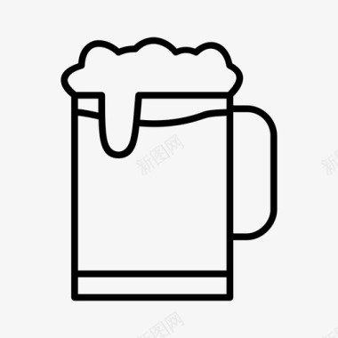 啤酒酒精啤酒杯图标图标