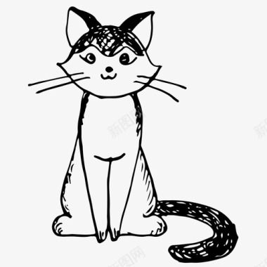 猫动物手绘图标图标