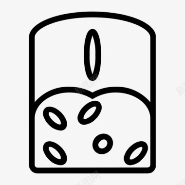 坚果磅蛋糕面包店面包图标图标