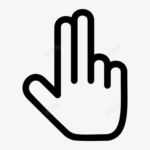 两个手指双击手图标svg_新图网 https://ixintu.com 两个手指 双击 图标 手 手势