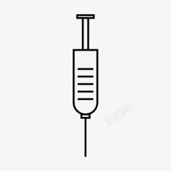 医疗注射针注射器注射注射针图标高清图片