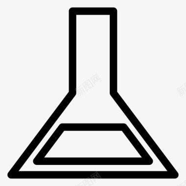 锥形瓶化学玻璃器皿图标图标