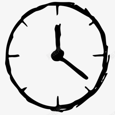 时钟时间草图图标图标