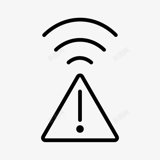 wifi警告家庭网络调制解调器图标svg_新图网 https://ixintu.com wifi警告 家庭网络 无线连接 网络错误 调制解调器 路由器