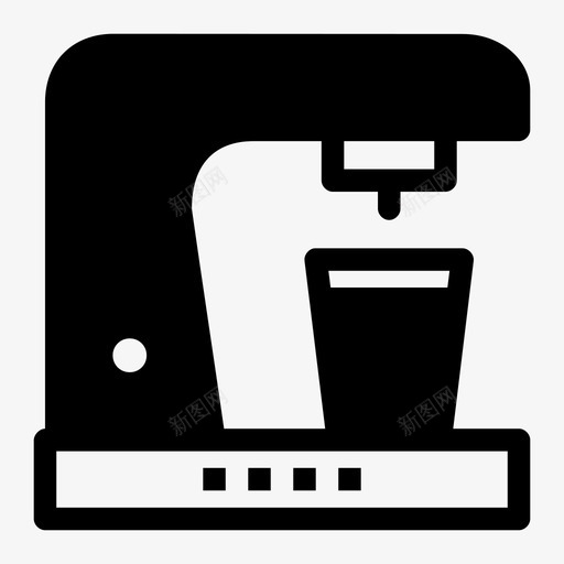 咖啡机咖啡豆饮料图标svg_新图网 https://ixintu.com 咖啡机 咖啡豆 热的 饮料