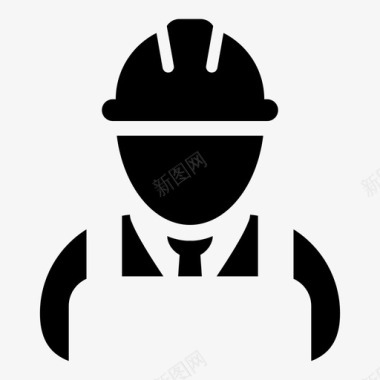 工人建筑安全图标图标