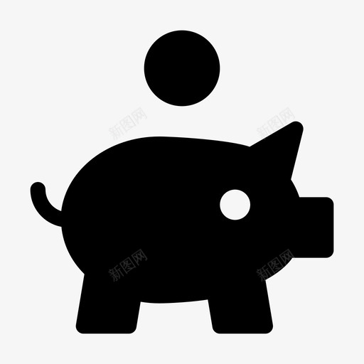 小猪银行金融货币图标svg_新图网 https://ixintu.com 优质服务ios优化 储蓄 小猪银行 货币 金融