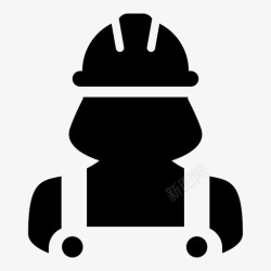 工厂安全帽工人建筑工厂图标高清图片