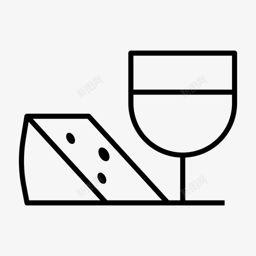 葡萄酒和奶酪饮料食物图标svg_新图网 https://ixintu.com 葡萄酒和奶酪 食物 饮料