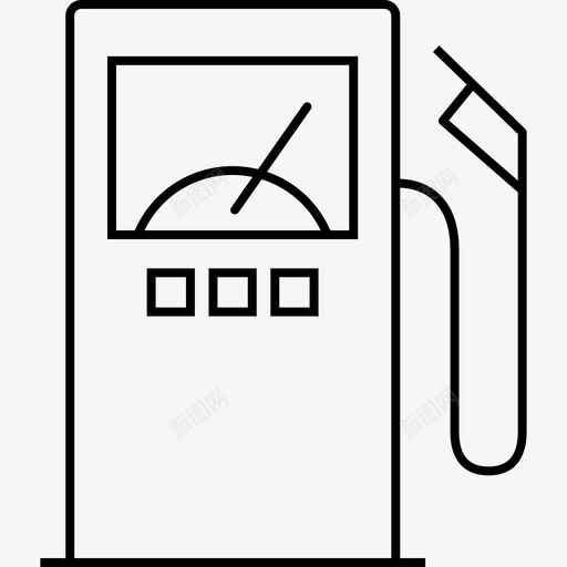 加油站柴油燃料图标svg_新图网 https://ixintu.com 加油站 柴油 汽油 燃料 细线