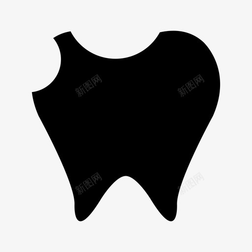 断牙龋齿蛀牙图标svg_新图网 https://ixintu.com 人类 断牙 牙科 蛀牙 裂纹 龋齿
