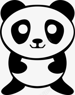 熊猫动物有趣图标图标