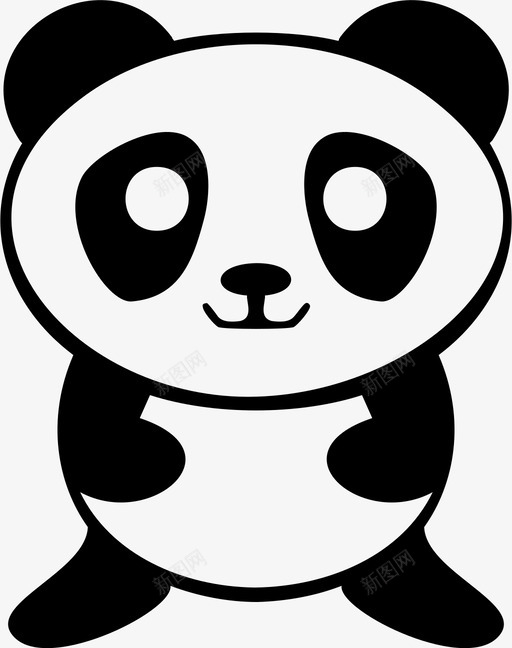 熊猫动物有趣图标svg_新图网 https://ixintu.com 动物 宠物 有趣 熊猫 驯服